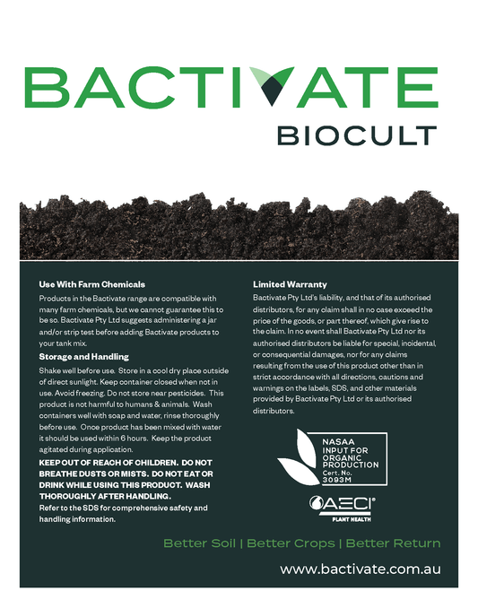 BACTIVATE BIOCULT - Soil Regeneration Australia