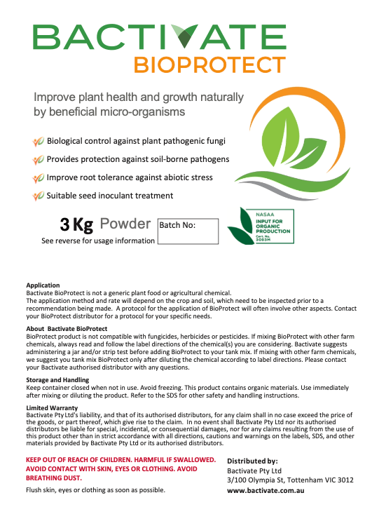 BACTIVATE BIO - PROTECT - Soil Regeneration Australia