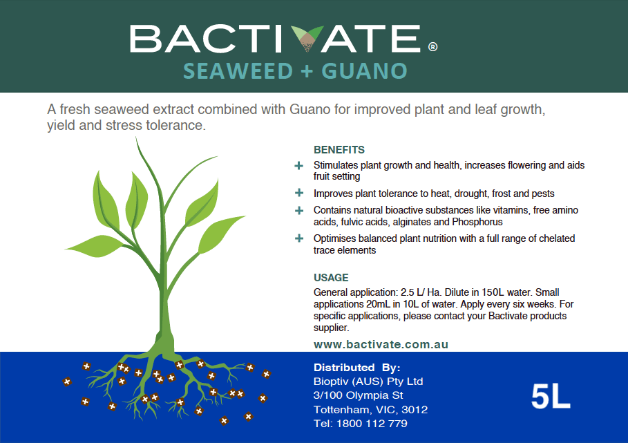 BACTIVATE SEAWEED + GUANO SOLUTION - Soil Regeneration Australia
