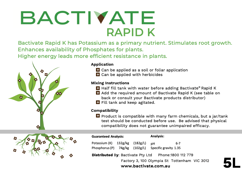 BACTIVATE RAPID K - Soil Regeneration Australia