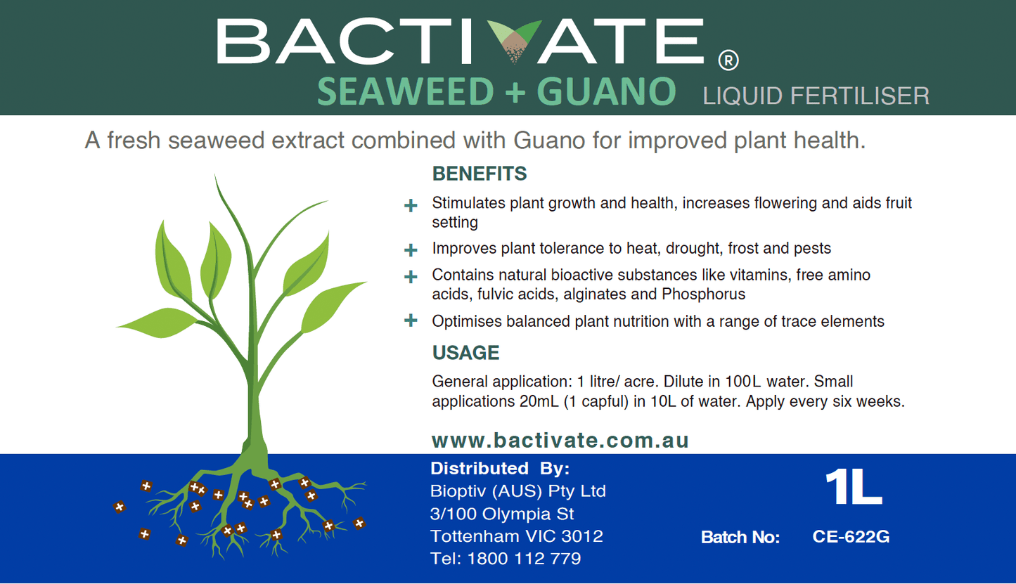 BACTIVATE SEAWEED + GUANO SOLUTION - Soil Regeneration Australia