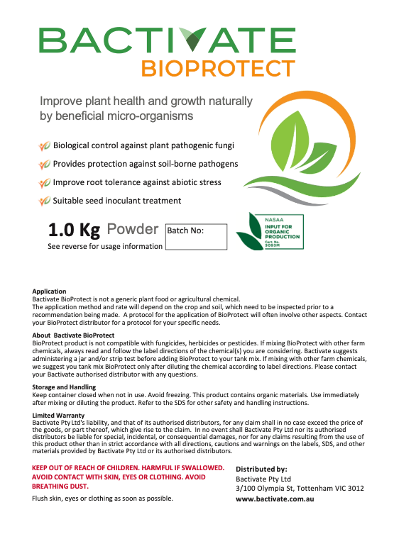 BACTIVATE BIO - PROTECT - Soil Regeneration Australia